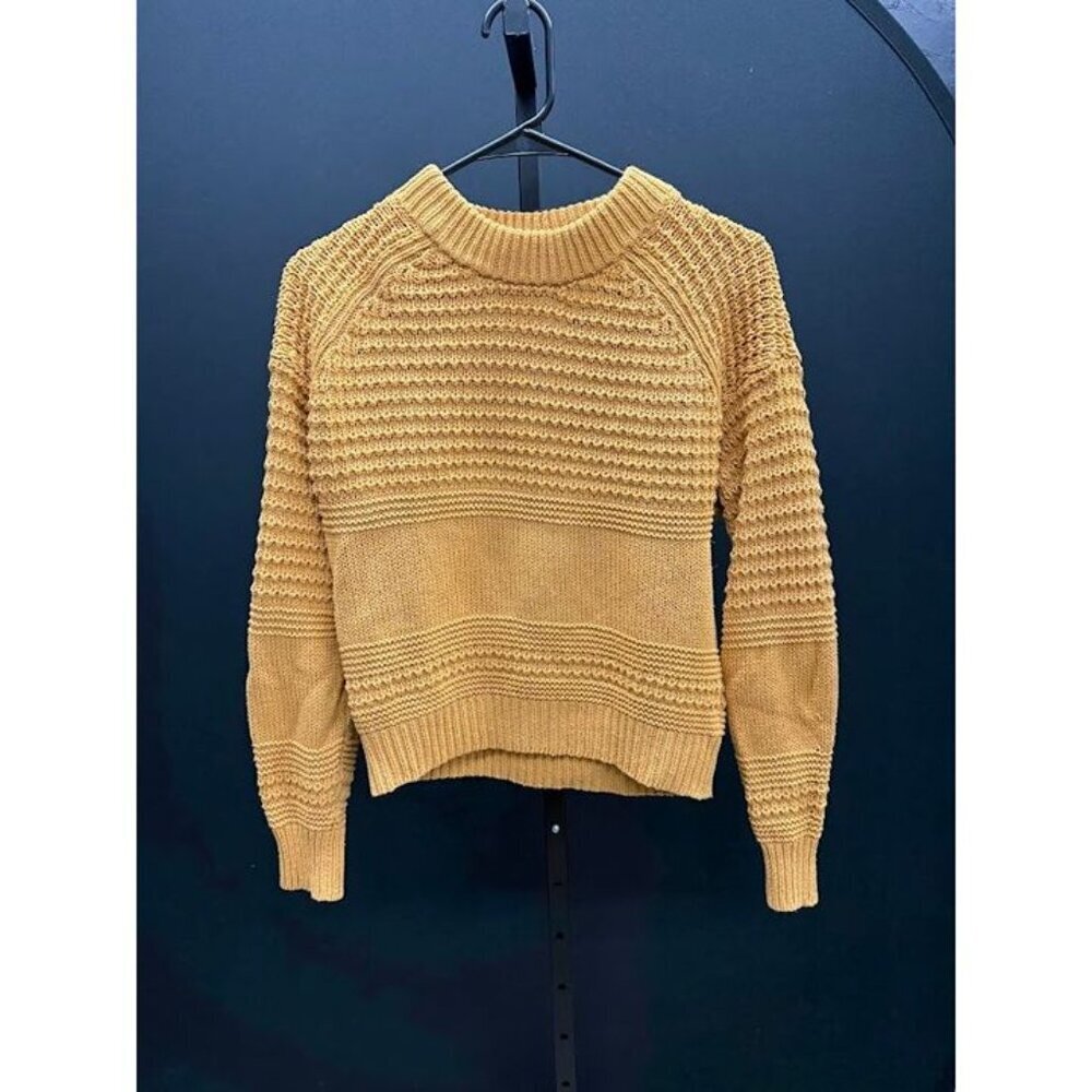 Universal Thread Cable Knit Mustard Yellow Sweater